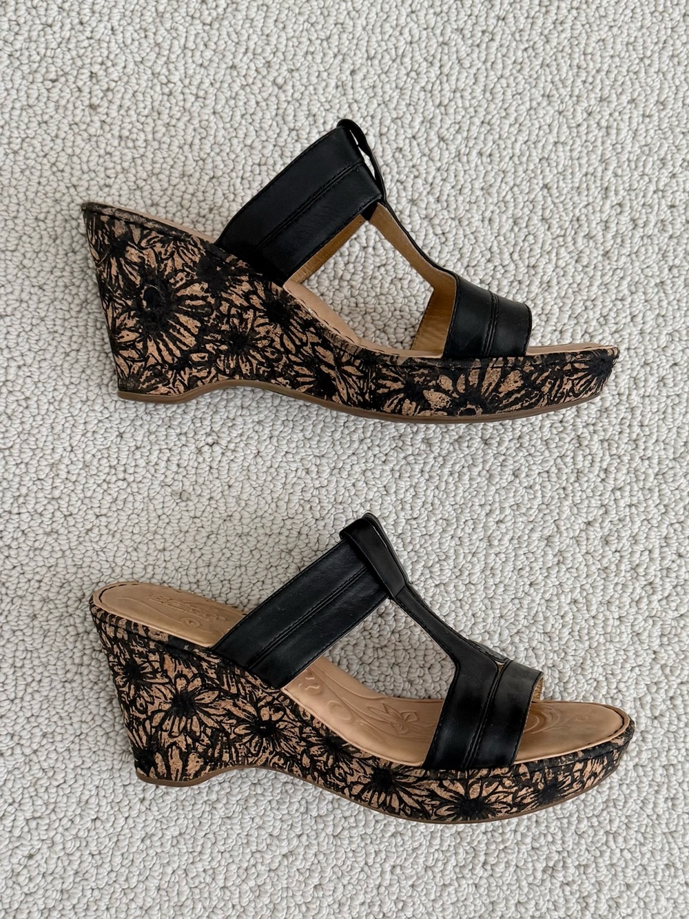 Born Floral Cork Wedge Sandal